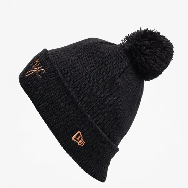 New Era KAPA WMNS NYC SCRIPT BOBBLE KNIT NE BLKM 