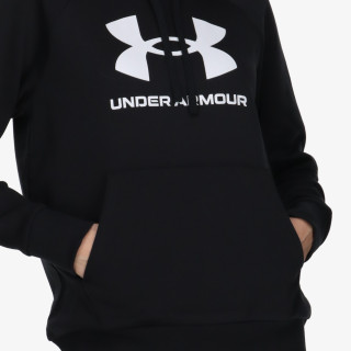 Under Armour Γυναικεία φλις μπλούζα με κουκούλα και μεγάλο λογότυπο UA Rival 