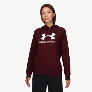 Under Armour Γυναικεία φλις μπλούζα με κουκούλα και μεγάλο λογότυπο UA Rival 