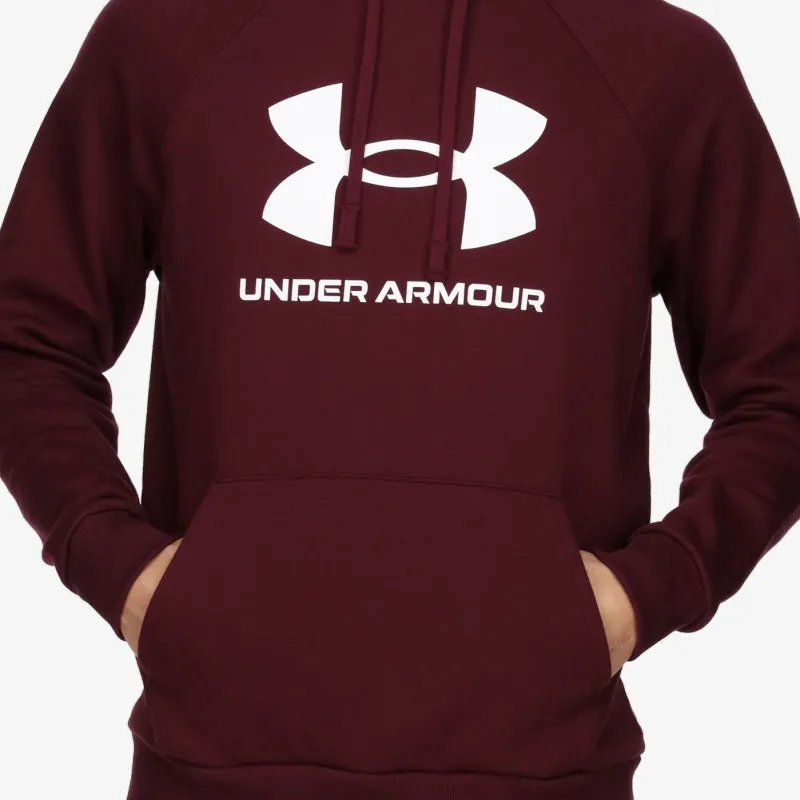 Under Armour Ανδρική φλις μπλούζα με κουκούλα και λογότυπο UA Rival 