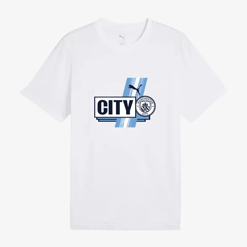 Puma MCFC FtblCulture Tee Puma White-Team Lig 