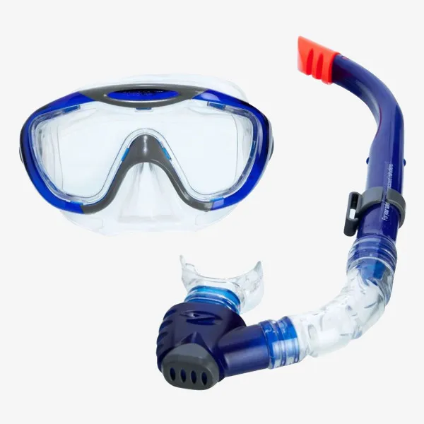 Speedo GLIDE MASK SNORKEL SET AU GREY/BLUE 