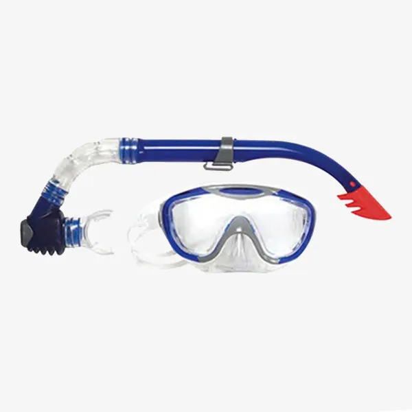 Speedo GLIDE MASK SNORKEL SET AU GREY/BLUE 