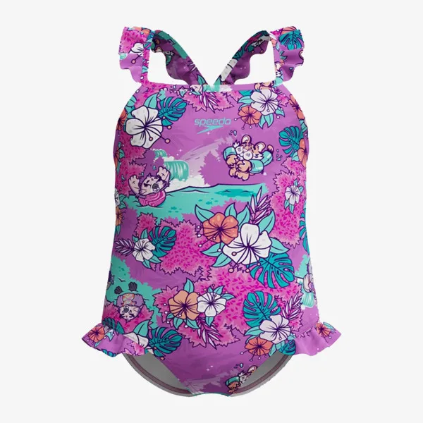 Speedo LTS DIGI FRILL TRSP IF PURPLE 