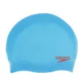 Speedo PLAIN MOULDED SILC CAP JU BLUE/RED 