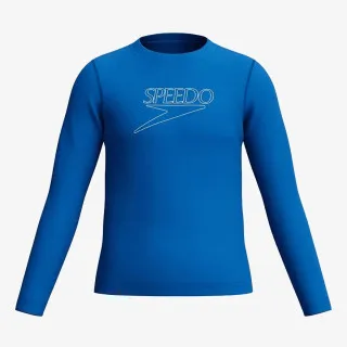 Speedo Unisex Long Sleeve Classic Logo Rash Gua 