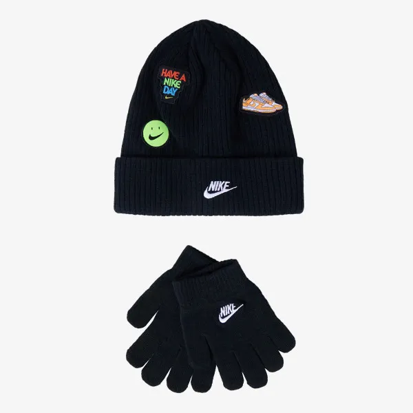 Nike NAN NIKE PATCH PEAK BEANIE SET 