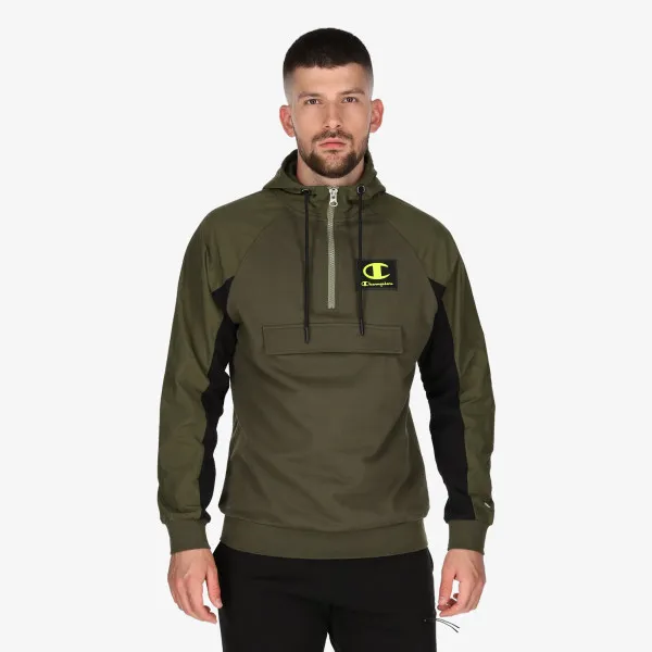 Champion RUBBER LOGO HALF ZIP 