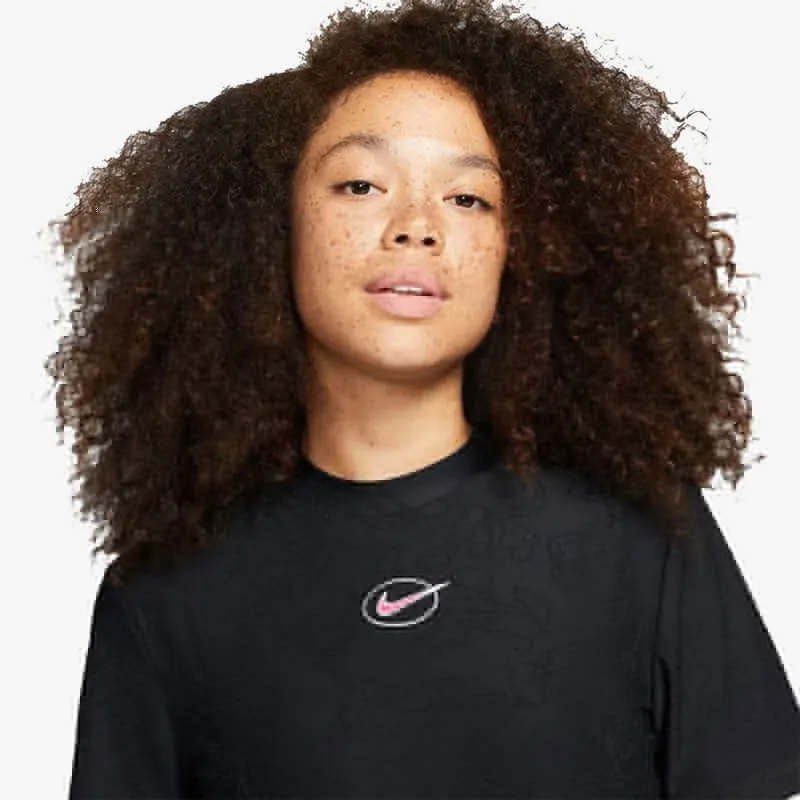 Nike W NSW IC AOP SS FITTED TOP 