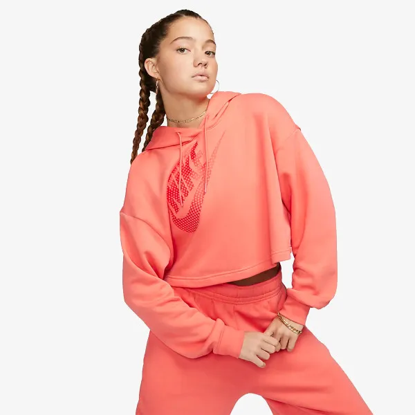 Nike W NSW FLC PO HOODIE CROP DNC 