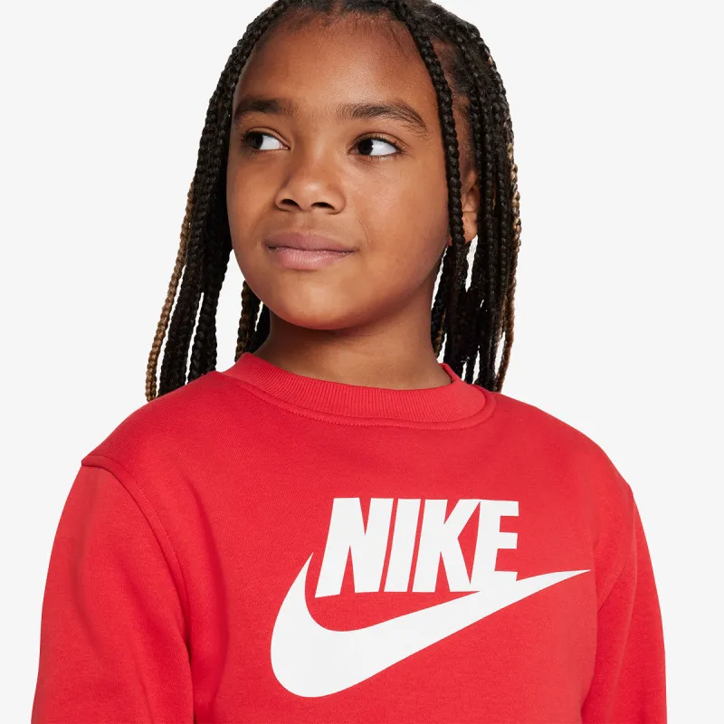 Nike K NSW CLUB FLC CREW LS HBR 
