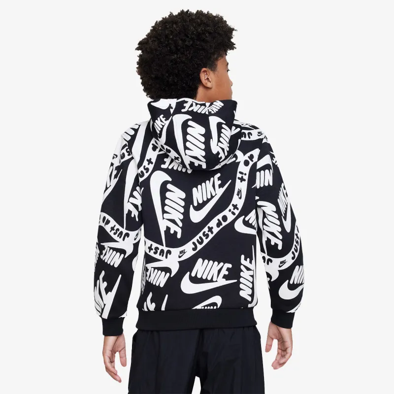 Nike K CLUB FLC HBR PO HOODIE AOP 