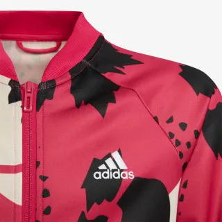 adidas AEROREADY Animal Print Warm-Up Zip-Pocket Regular  Top 