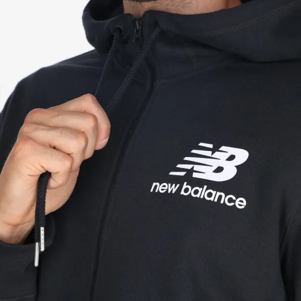 New Balance ESSENTIALS STACKED FULL ZIP HOODIE 