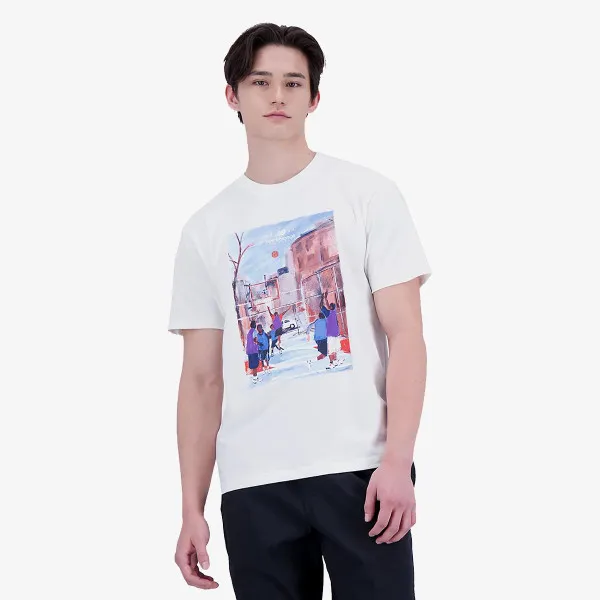 New Balance Hoops Graphic Cotton Jersey Short Sleeve 