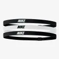 Nike NIKE ELASTIC HEADBANDS 2.0 3 PK BLACK/WH 