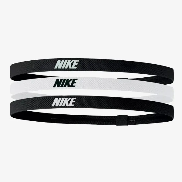 Nike NIKE ELASTIC HEADBANDS 2.0 3 PK BLACK/WH 