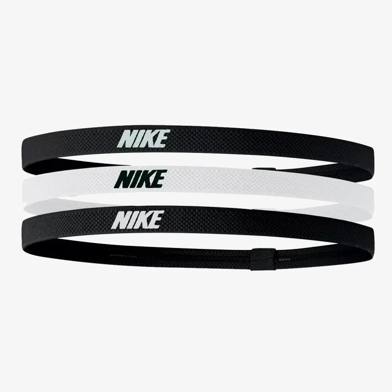 Nike NIKE ELASTIC HEADBANDS 2.0 3 PK BLACK/WH 
