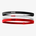 Nike NIKE ELASTIC HEADBANDS 2.0 3 PK BLACK/WH 