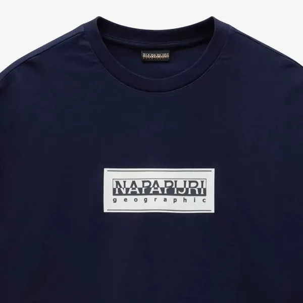 Napapijri S-BOX LOGO SS 176 BLU MARINE 