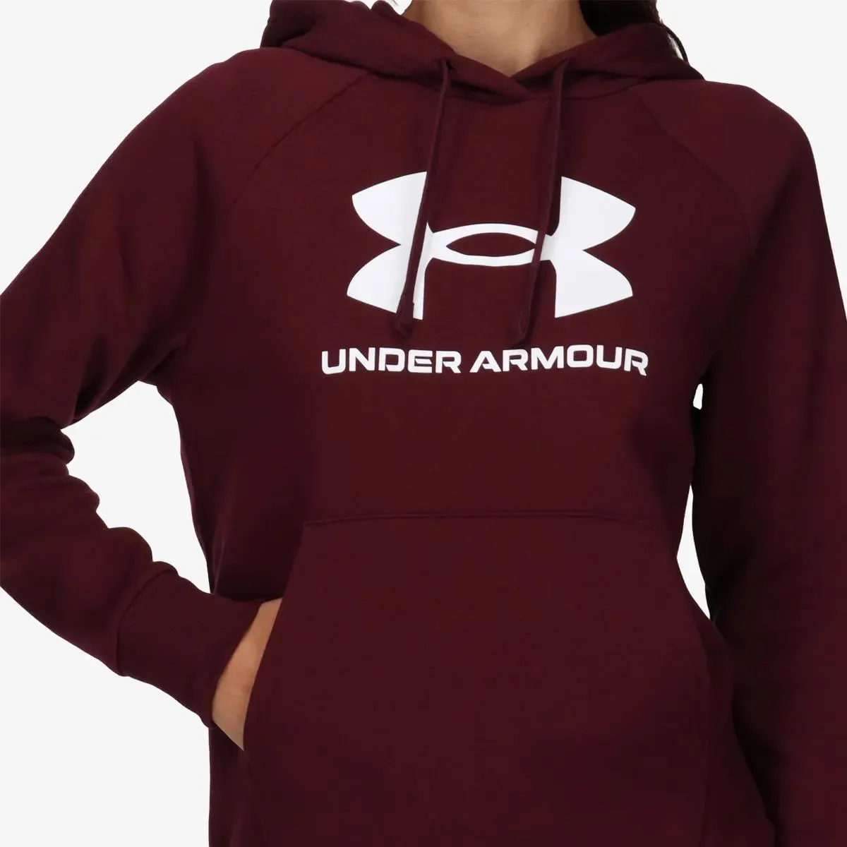 Under Armour Γυναικεία φλις μπλούζα με κουκούλα και μεγάλο λογότυπο UA Rival 